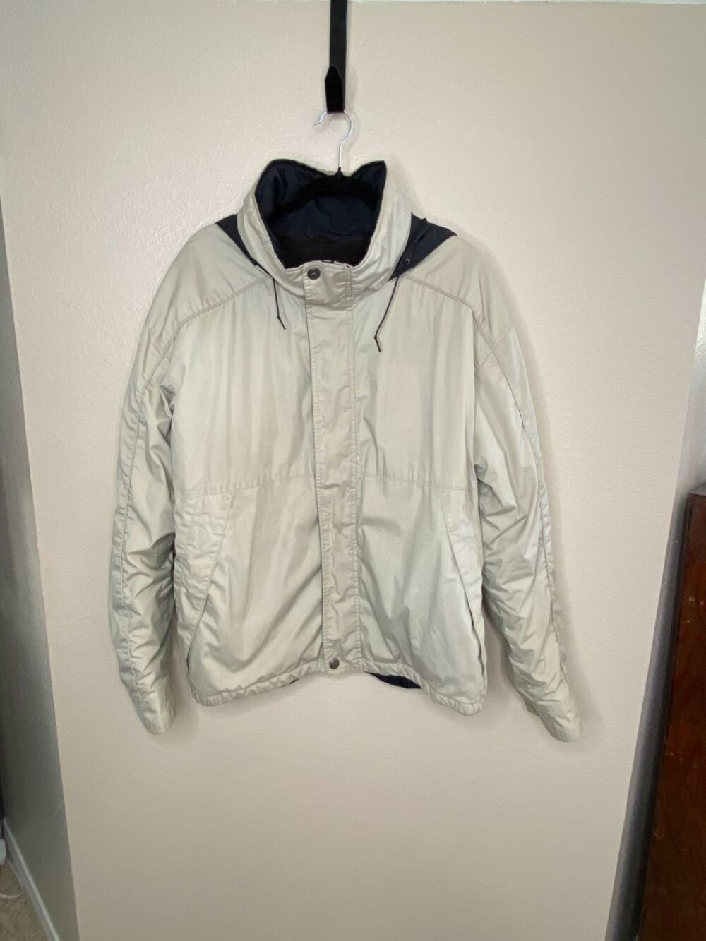Pacific Trail Mens XL Beige Insulated Hooded Jacket Polyester Blend Lightweight